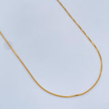 Cadena Veneciana 1.8gr / 17 3/4 in / 1.25mm Oro Amarillo +3 18K $