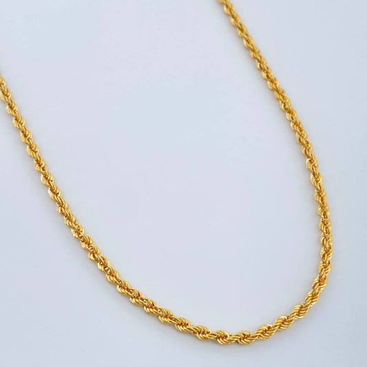 Cadena Lazo 2.75gr / 17 3/4 in / 2mm Oro Amarillo +3 18K $
