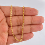 Cadena Lazo 2.75gr / 17 3/4 in / 2mm Oro Amarillo +3 18K $