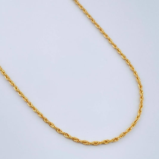 Cadena Lazo 0.9gr / 19 3/4 in / 1mm Oro Amarillo +3 18K $