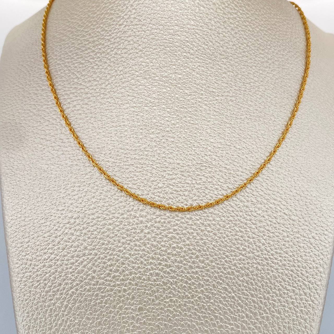 Cadena Lazo 0.9gr / 19 3/4 in / 1mm Oro Amarillo +3 18K $