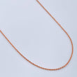 Cadena Aro Seguido 1.7gr / 19 3/4 in / 0.5mm Oro Rosa +3 18K $