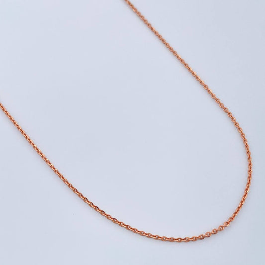 Cadena Aro Seguido 1.8gr / 19 3/4 in / 0.5mm Oro Rosa +3 18K $