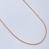Cadena Aro Seguido 1.7gr / 19 3/4 in / 0.5mm Oro Rosa +3 18K $