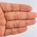 Cadena Aro Seguido 1.7gr / 19 3/4 in / 0.5mm Oro Rosa +3 18K $