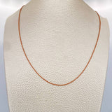 Cadena Aro Seguido 1.7gr / 19 3/4 in / 0.5mm Oro Rosa +3 18K $