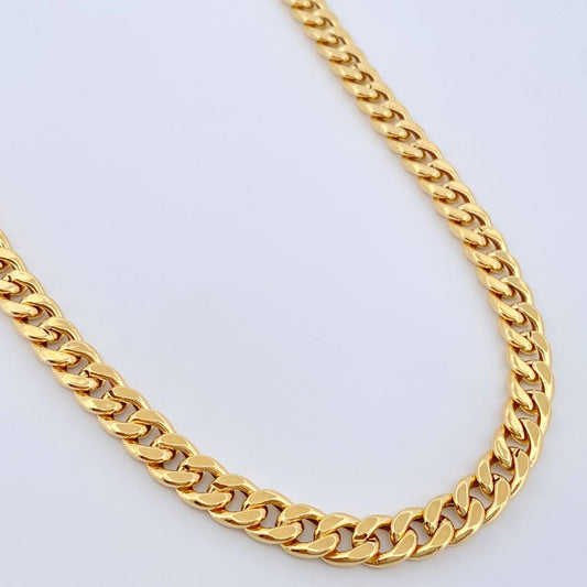 Cadena Cubana 14.4gr / 23 1/2 in / 7.22mm Oro Amarillo +1 18K $