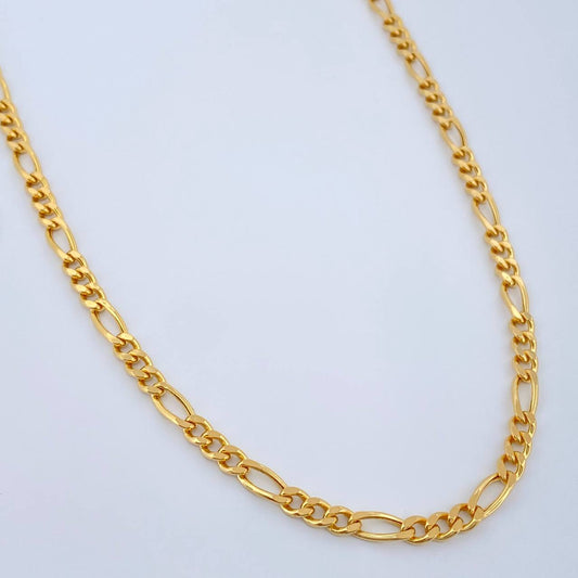 Cadena Figaro 10.3gr / 23 1/2 in / 3.8mm Oro Amarillo +1 18K $