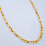 Cadena Figaro 10.3gr / 23 1/2 in / 3.8mm Oro Amarillo +1 18K $