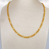 Cadena Figaro 10.3gr / 23 1/2 in / 3.8mm Oro Amarillo +1 18K $
