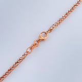 Cadena Franco 5.4gr / 23 1/2 in / 1.75mm Dos Oros Blanco Rosa +3 18K $