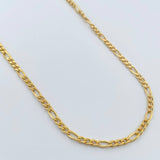 Cadena Figaro 7.15gr / 25 1/2 in / 2.88mm Oro Amarillo +1 18K $