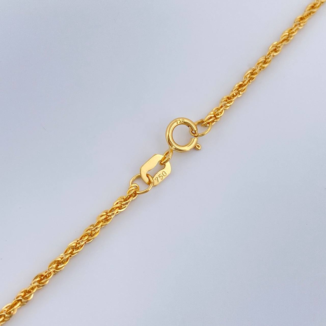 Rope Chain 0.8gr / 15 3/4 in / 2mm Yellow Gold +3 18K $
