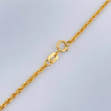 Rope Chain 1.4gr / 23 1/2 in / 1.2mm 18K Yellow Gold +3 %