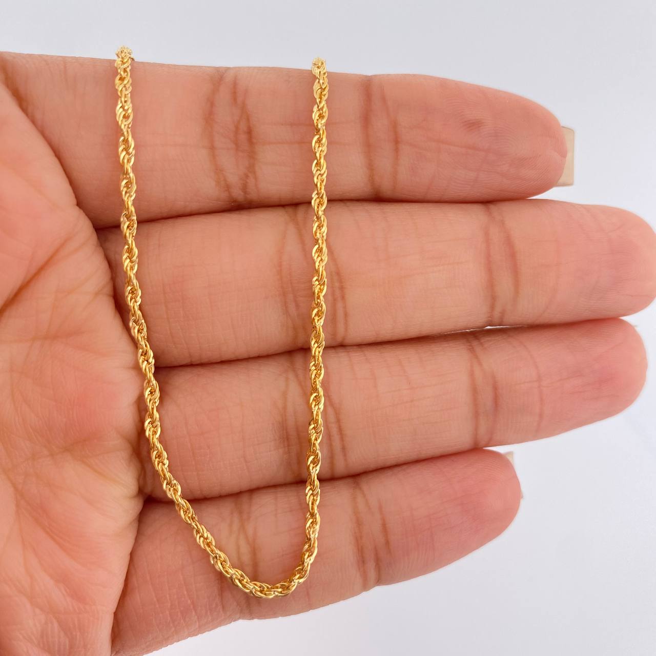 Rope Chain 1.4gr / 23 1/2 in / 1.2mm 18K Yellow Gold +3 %