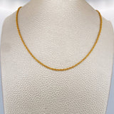 Rope Chain 1.4gr / 23 1/2 in / 1.2mm 18K Yellow Gold +3 %