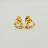 Heart Star Stud Earrings 0.85gr / 8mm Yellow Gold 18K &