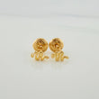 Snake Stud Earrings 0.6gr / 4mm Yellow Gold 18K &