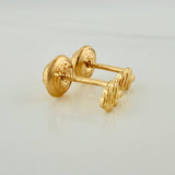 Snake Stud Earrings 0.6gr / 4mm Yellow Gold 18K &