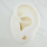 Snake Stud Earrings 0.6gr / 4mm Yellow Gold 18K &