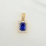 Dije Halo Cuadrado 4.25gr / 3/4 in / Oro Amarillo 18K &