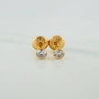 Bezel Stud Earrings 0.5gr / 3mm Yellow Gold 18K &