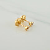 Bezel Stud Earrings 0.5gr / 3mm Yellow Gold 18K &