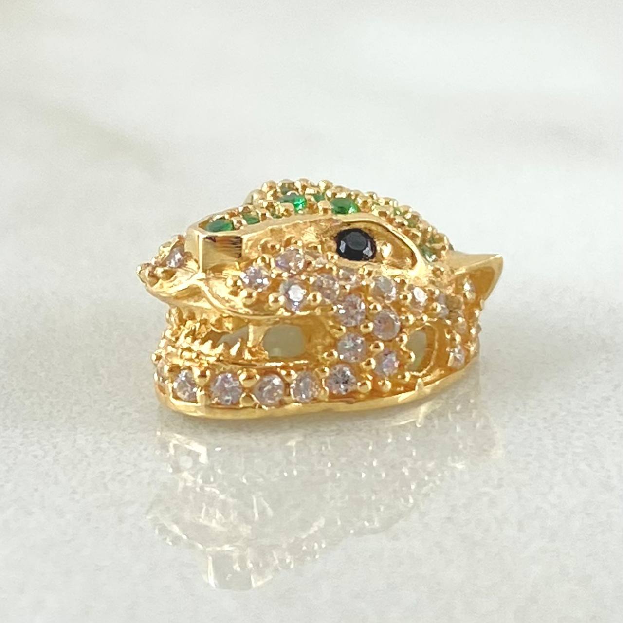 Herraje Cabeza Pantera 1.9gr / 1/2 in / Oro Amarillo 18K ©