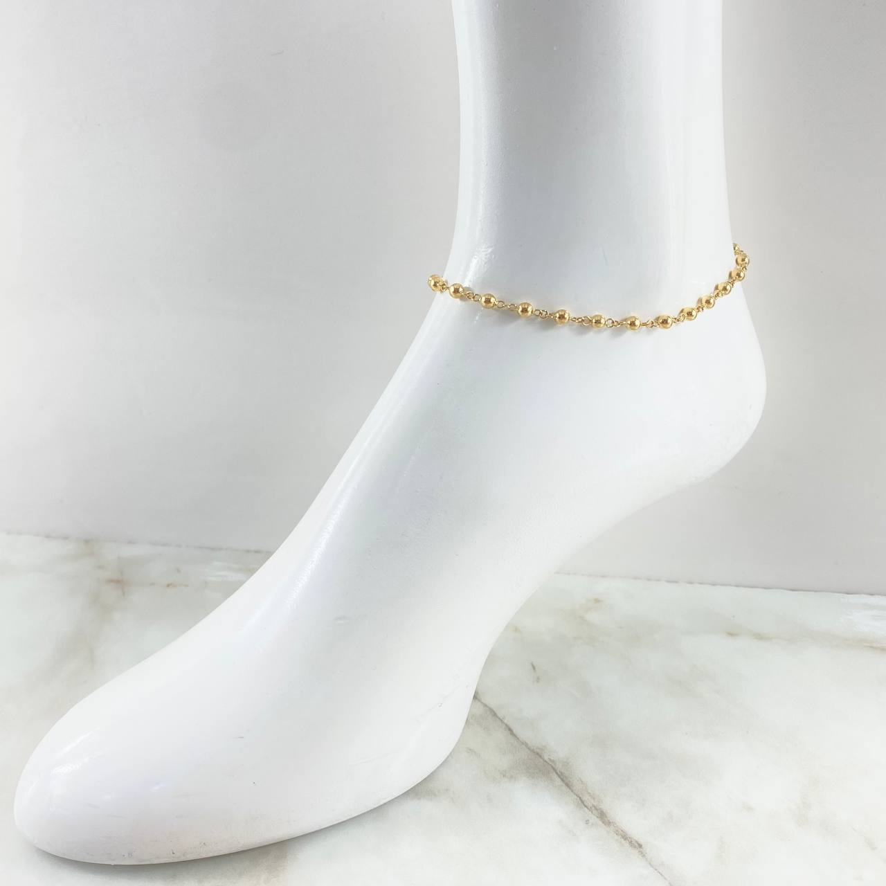 Military Style Anklet 4gr / 25cm / 18K Yellow Gold ©