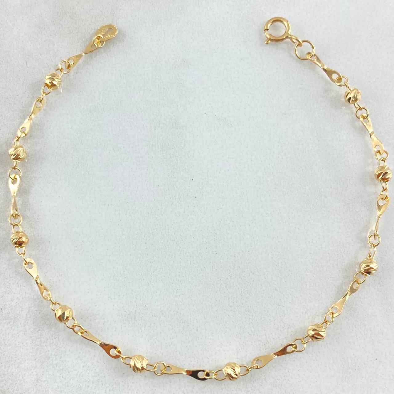 Military Type Bracelet Espiraculo 1.5gr / 7.1in / 18K Yellow Gold ©