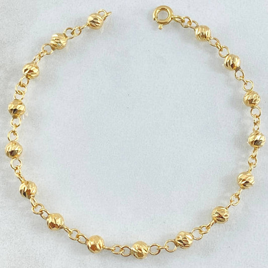 Pulso Tipo Militar 2.15gr / 7 in / 4mm Oro Amarillo 18K