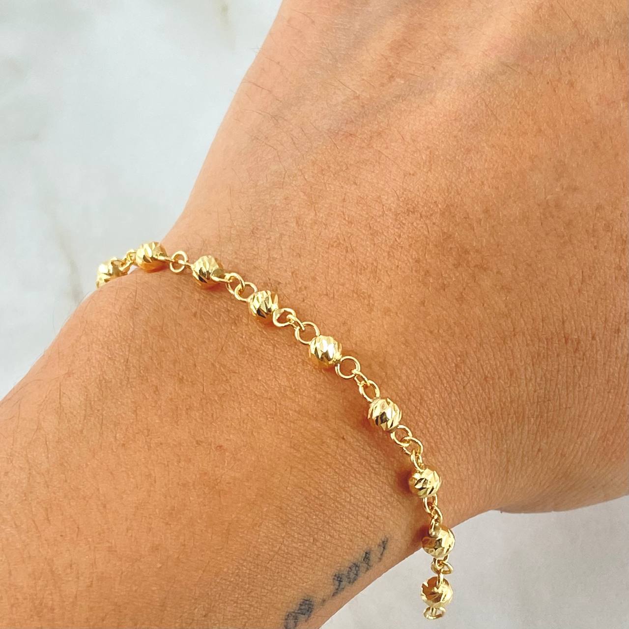 Military Type Bracelet 2.85gr / 17cm / 18K Yellow Gold ©