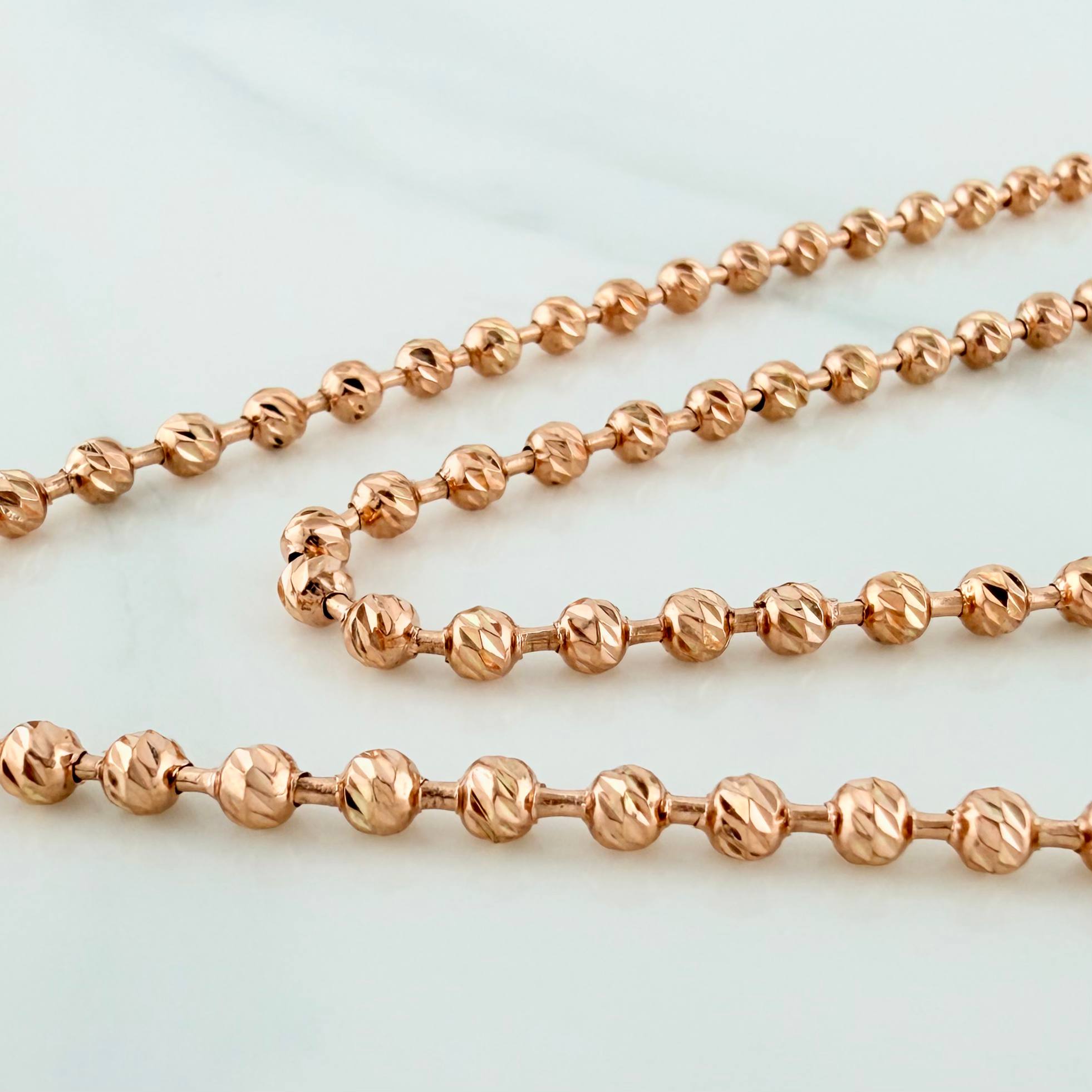 Military Chain 17.9 g / 22 3/4 in / 3 mm 18K Rose Gold