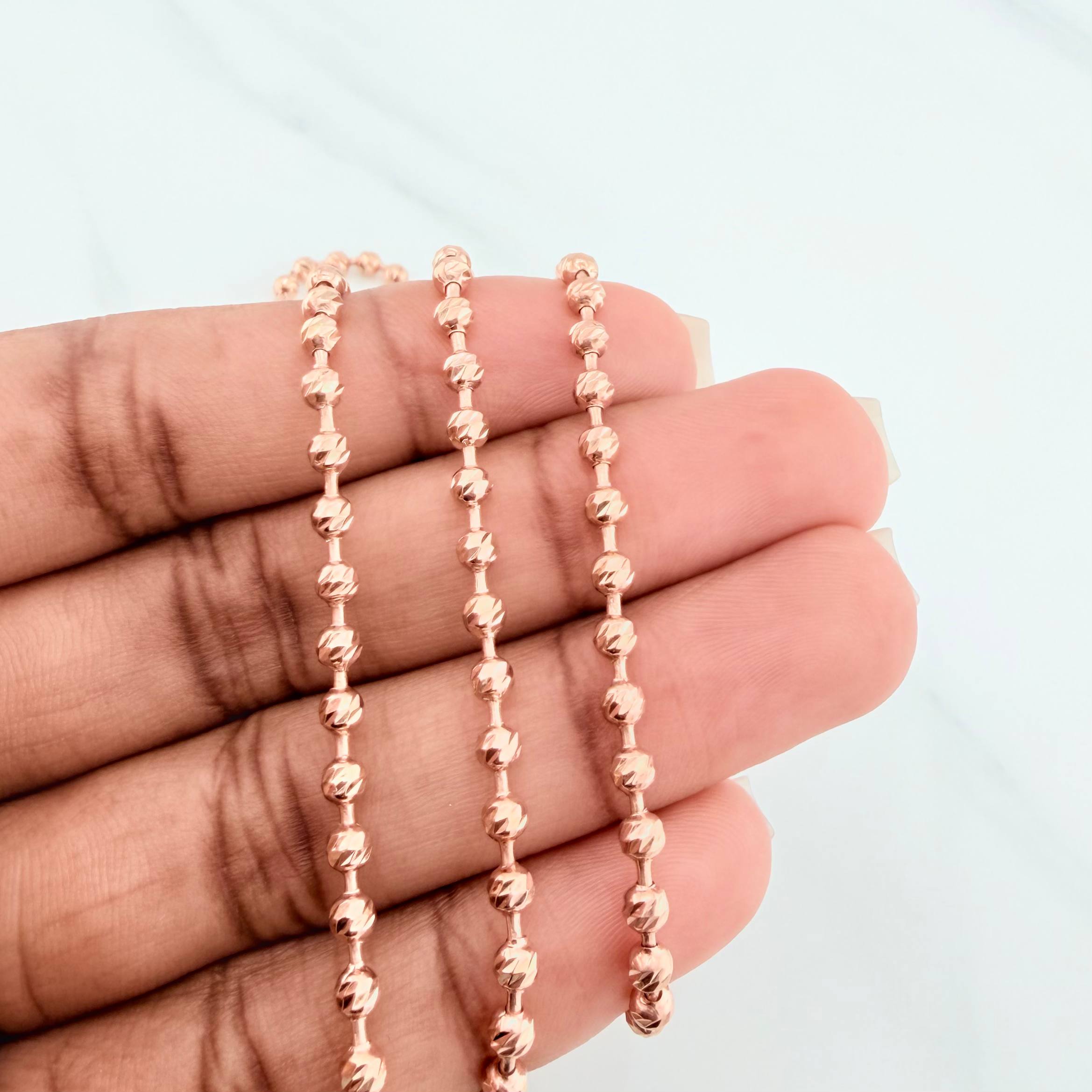 Military Chain 17.9 g / 22 3/4 in / 3 mm 18K Rose Gold