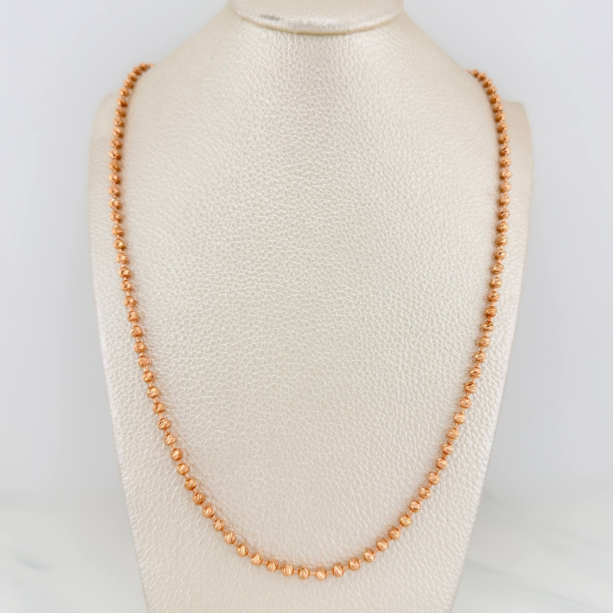 Military Chain 17.9 g / 22 3/4 in / 3 mm 18K Rose Gold
