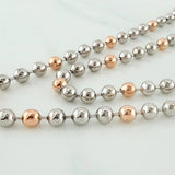 Cadena Militar 29.75 g / 23 1/2 in / 5 mm Dos Oros Blanco Rosa 18K
