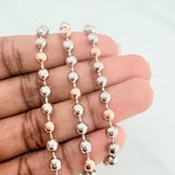 Cadena Militar 29.75 g / 23 1/2 in / 5 mm Dos Oros Blanco Rosa 18K