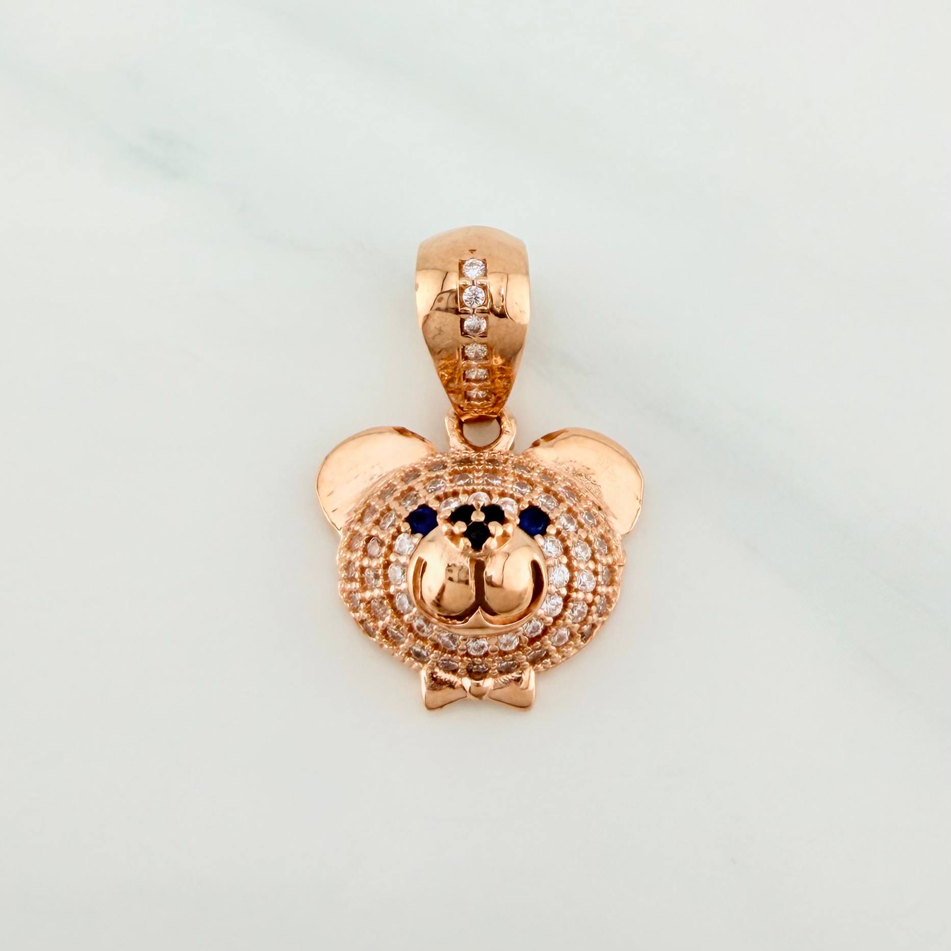 Dije Rostro Oso 3.1 g / 3/4 in Oro Rosa 18K