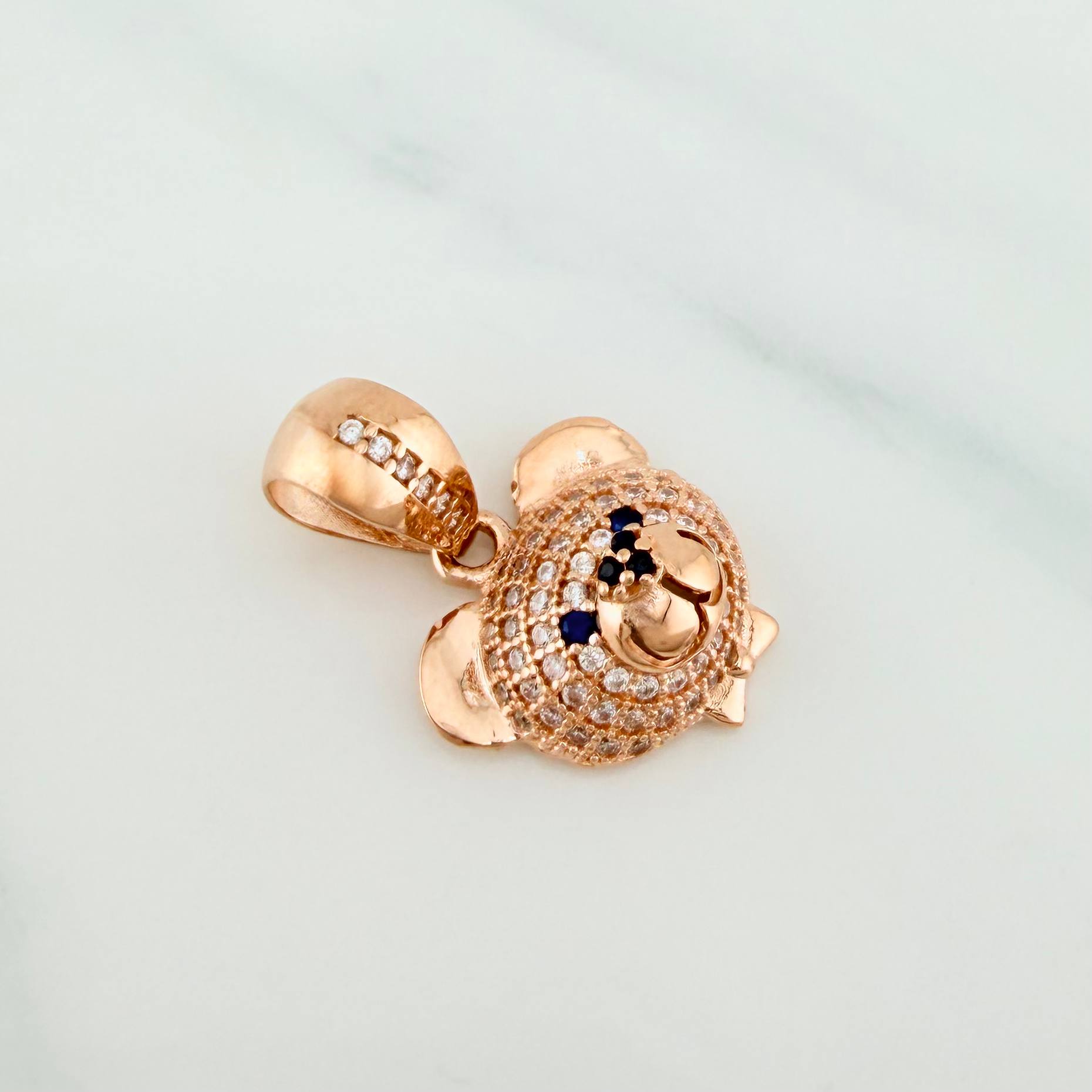 Dije Rostro Oso 3.1 g / 3/4 in Oro Rosa 18K