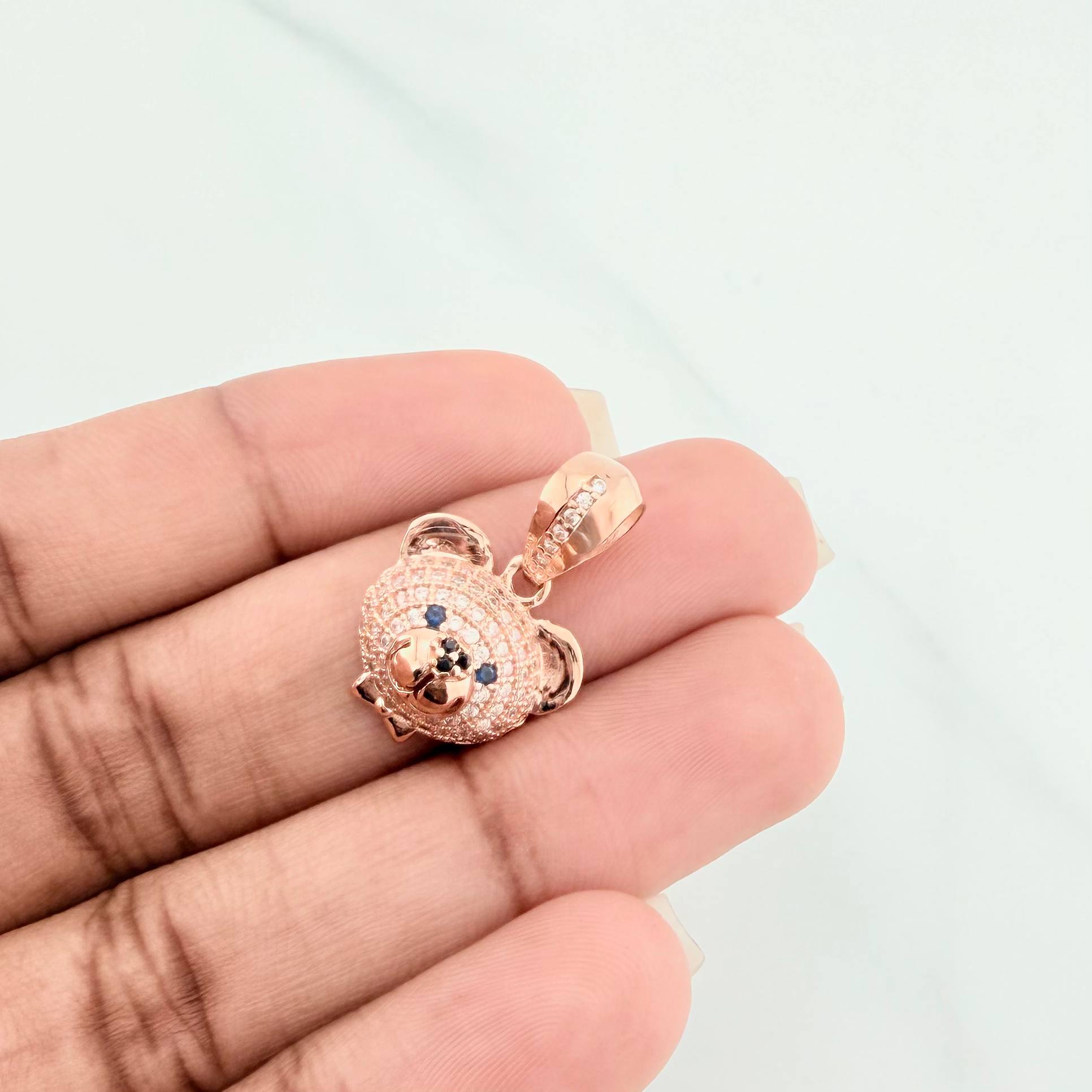 Dije Rostro Oso 3.1 g / 3/4 in Oro Rosa 18K