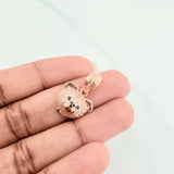 Dije Rostro Oso 3.1 g / 3/4 in Oro Rosa 18K