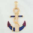 Pendant Anchor 6.85 g / 2 in Two-Tone Black Yellow 18K