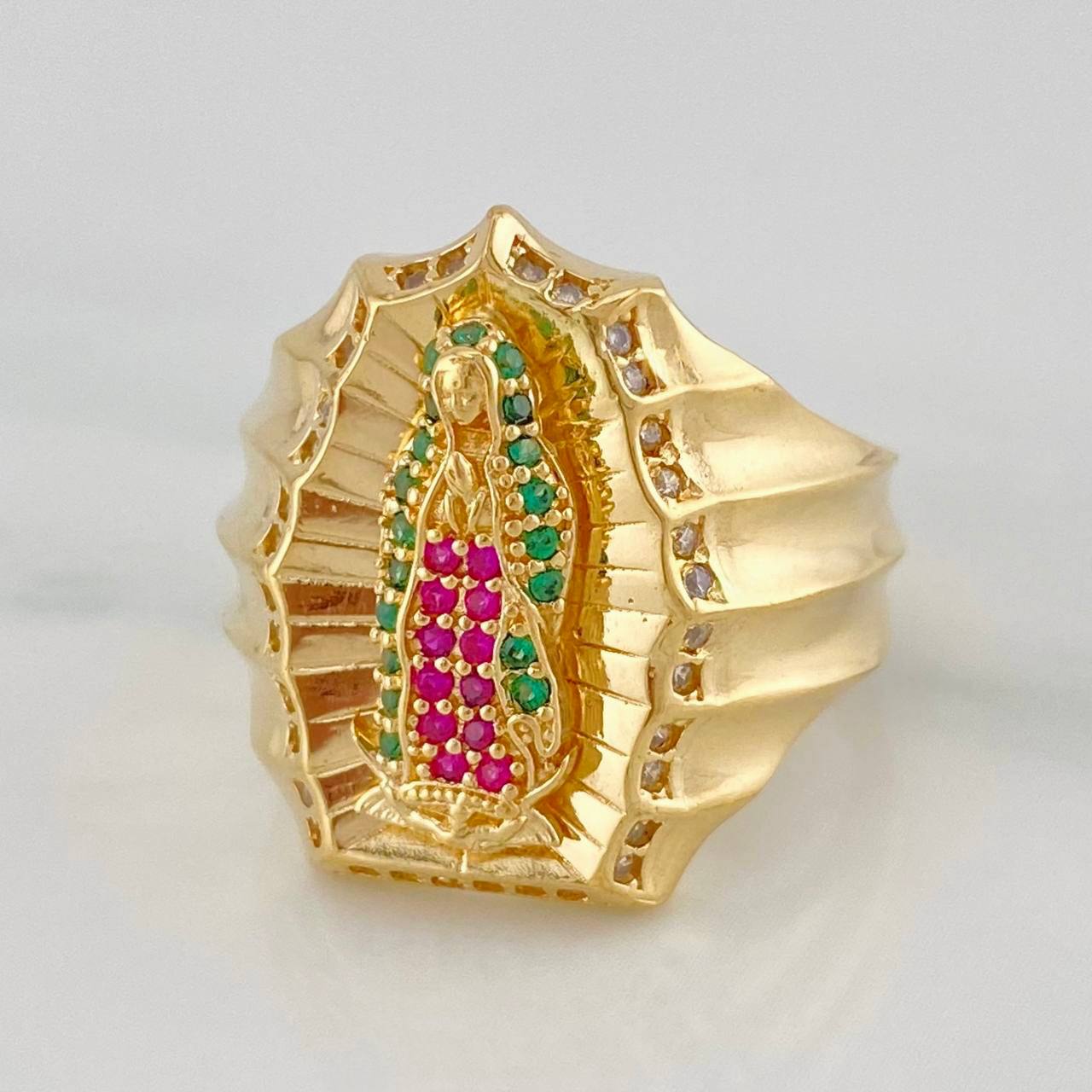 Anillo Virgen Guadalupe 8.05 g / T7 Oro Amarillo 18K
