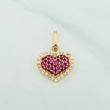Dije Corazón Tupido 1.6 g / 3/4 in Oro Amarillo 18K