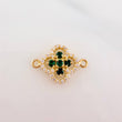 Double Clover Charm 1.5 g / 3/4 in 18K Yellow Gold