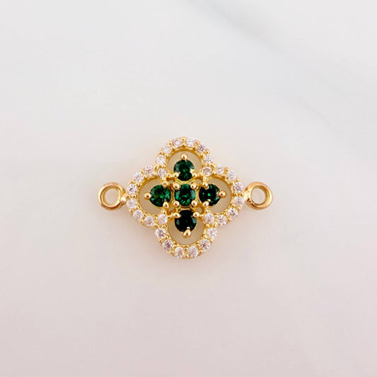 Herraje Trebol Doble 1.5 g / 3/4 in Oro Amarillo 18K
