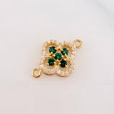 Double Clover Charm 1.5 g / 3/4 in 18K Yellow Gold