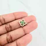 Double Clover Charm 1.5 g / 3/4 in 18K Yellow Gold
