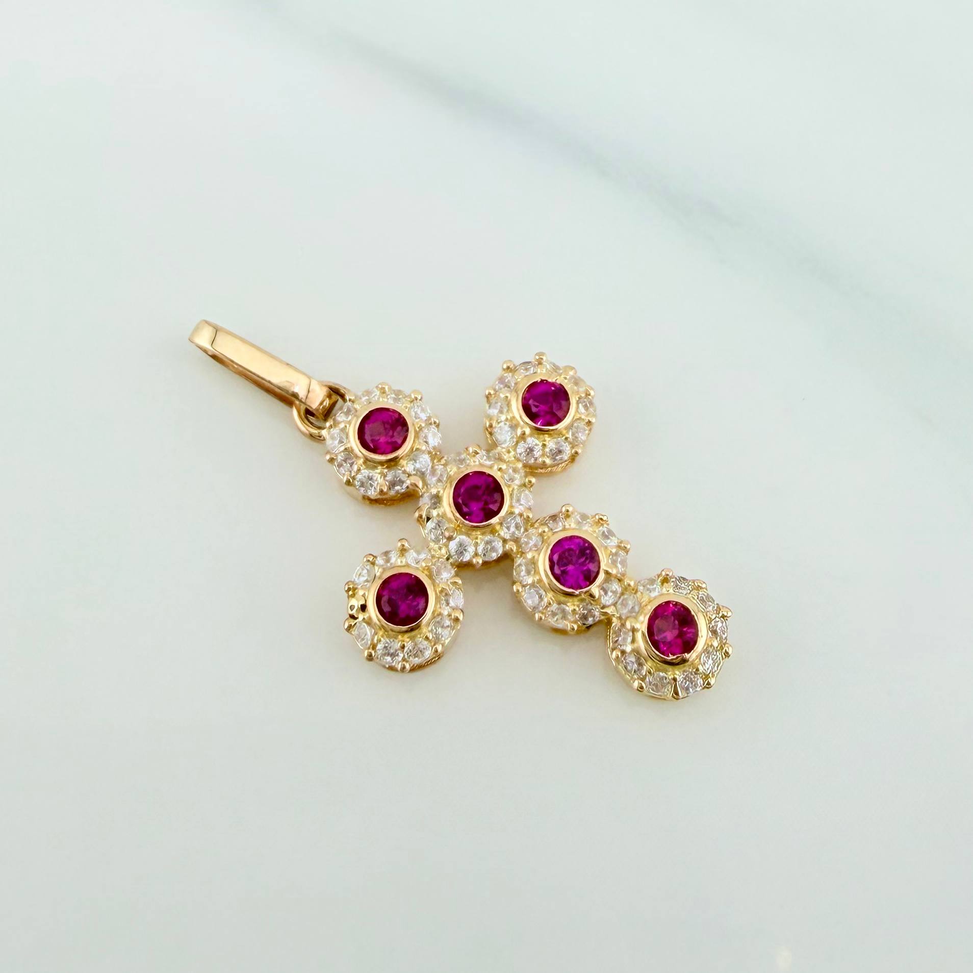 Dije Cruz Tupida 1.5 g / 1 in Oro Amarillo 18K