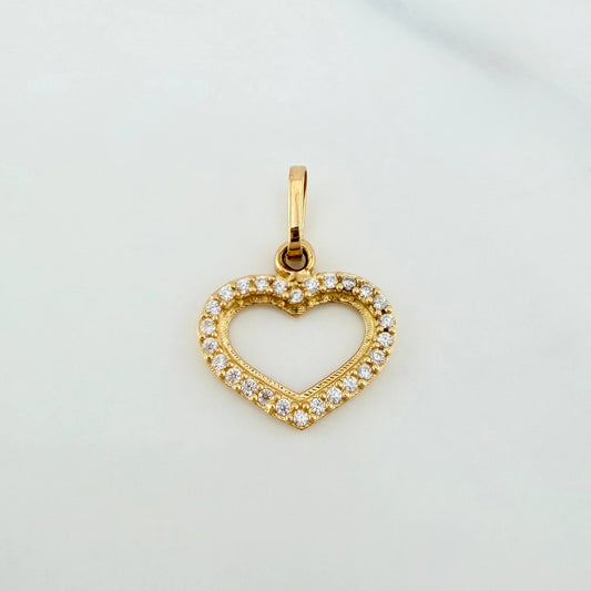 Dije Silueta Corazón 0.85 g / 3/4 in Oro Amarillo 18K
